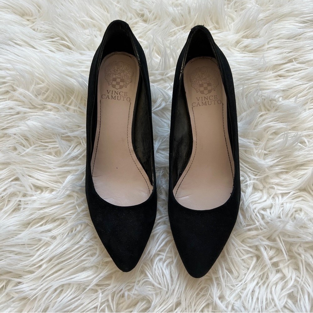 Vince Camuto | Suede Black Heels
